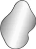 A black-framed, irregularly shaped mirror is shown against a white background. Náhľad obrázku produktu
