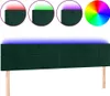 vidaXL LED Kopfteil Dunkelgrün 160x5x78/88 cm Samt Produktbild-Vorschau 1