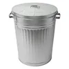 Zink Abfalleimer mit Deckel - 55 Liter - Metall Garten Produktbild-Vorschau 2
