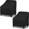 Two black outdoor chair covers are shown against a white background. Produktbild-Vorschau