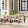 Outsunny tuinset met 2 tweezitsbanken, een fauteuil zonder Productafbeelding-voorbeeld 2