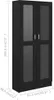 vidaXL Vitrinenschrank Schwarz 82,5x30,5x185 cm Produktbild-Vorschau 9