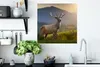 MuchoWow® Poster Hirsche - Berg - Gras - Sonnenuntergang - Produktbild-Vorschau 3