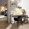 A home office setup with a desk, chair, and globe. Produktbild-Vorschau