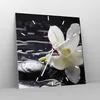 Wanduhr - Quadrat - Glasuhr - Spa Orchidee Steine Wasser - Produktbild-Vorschau 4