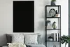 MuchoWow® - Leinwandbilder - Schwarz - Einfarbig, Wandbild, Produktbild-Vorschau 6