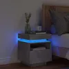 vidaXL Nočný stolík s LED osvetlením betónová sivá Náhľad obrázku produktu 2