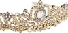 Diadem Gold mit Kamm, Krone Damen, Kristall Tiaras, Tiara Produktbild-Vorschau 3