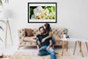 Bild 100x70 MDF-Rahmen Wandkunst Orchideen-Blumen-Natur Produktbild-Vorschau 2