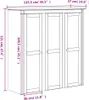 vidaXL Highboard BODO blanc marron 115,5x43x200,5 cm Pin Voir les images du produit 11