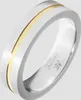 Akzent Damen-Partnerring aus Edelstahl, silber- /goldfarben Produktbild-Vorschau 2