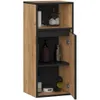Badezimmer-Hängeschrank VAMI Craft Eiche, Schwarz 1 Tür 3 Produktbild-Vorschau 2