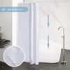 Schmaler Duschvorhang Polyester Weiß Wasserabweisend Produktbild-Vorschau 4
