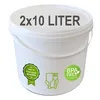 plasteo® 2x 10 litres Seau avec couvercle, qualité Voir les images du produit 1