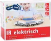 A child playing with a toy train set on a table, with the product packaging in the foreground. Náhľad obrázku produktu