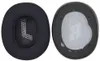 Two black ear pads for headphones, one showing an 'L' logo and the other showing a mesh screen. Náhled obrázku produktu