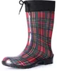 Ladeheid Damen Gummistiefel mit Stulpe LA-968 (Rot/Gitter, Produktbild-Vorschau 1