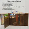 flevado Herren Vollleder Geldbörse Musterung RFID Schutz Produktbild-Vorschau 2