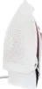 A close-up, side view of the top of an iron with a white protective cover with many small holes. Náhľad obrázku produktu