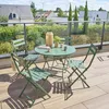 Runder klappbarer gartentisch "greensboro" olivgrün Produktbild-Vorschau 3