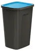 Odpadkový koš černý 50 l pro třídění odpadu modrá klapka Náhled obrázku produktu 4