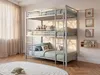 Etagenbett ELOUAN - 3 × 90 × 190 cm - Grau Produktbild-Vorschau 2