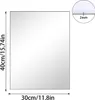 A reflective mirror with dimensions and thickness indicated. Produktbild-Vorschau