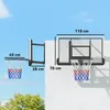 SPORTNOW Basketballkorb mit Rückwand für Outdoor & Indoor Produktbild-Vorschau 3