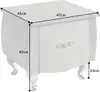 Eleganter Nachttisch EXTRAVAGANCIA 47cm silbergrau Samt Produktbild-Vorschau 7