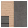 Casa Dolce Kleiderschrank MARCEL, natural + dunkelgrau, Produktbild-Vorschau 2