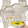 tectake® Una kombinovaný servis pro 6 osob, stohovatelný Náhled obrázku produktu 9