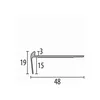 Treppenkantenprofil 19 x 48 x 2500 mm Winkelprofil Produktbild-Vorschau 2