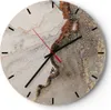 Wanduhr - Rund - Glasuhr - Stein Sand Abstraktion - 30x30cm Produktbild-Vorschau 1