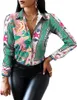 ASKSA Damen Bluse V-Ausschnitt Drucken Patchwork Hemd Produktbild-Vorschau 1