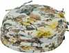 A stack of four round seat cushions with a floral pattern. Podgląd zdjęcia produktu