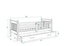 Kinderbett mit Stauraum mit Matratze 80x160 BRIGID – Kiefer Produktbild-Vorschau 3