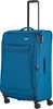 A teal suitcase with a retractable handle and wheels. Náhľad obrázku produktu