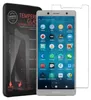 A product shot of a screen protector packaging next to a smartphone displaying its screen. Produktbild-Vorschau