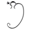 A silver-colored cat-shaped ear cuff is displayed against a white background. Anteprima dell’immagine prodotto