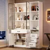 Merax Hochschrank mit LED und Glasvitrine, Standvitrine Produktbild-Vorschau 10