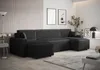 Ecksofa Alvito U BIS, Farbe: Schwarz. Material: Kord. A: B: Produktbild-Vorschau 3