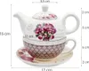 Porcelanowy Dzbanek 450ml z Filiżanką i Podstawką Elegancki Podgląd zdjęcia produktu 7