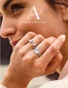 Adramata Set di 2 anelli Fidget Girasole d'argento Donna Anteprima dell’immagine prodotto 5