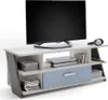 A modern entertainment center with a TV and accessories. Produktbild-Vorschau