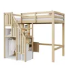Lit superposé Merax 90x200 cm avec bureau et étagères, lit Voir les images du produit 8