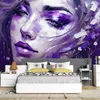 Vlies fototapete Frau Abstraktion Lila 200x140 cm Feeby Produktbild-Vorschau 2