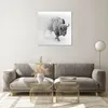 Bilder auf glas - Einteilig - Wisent Schwarzweiß Licht - Produktbild-Vorschau 7