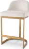 Casa Padrino Luxus Barstuhl Cremeweiß / Messing 53 x 51 x Produktbild-Vorschau 1