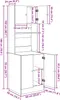 vidaXL Credenza da cucina 2 pezzi Nero effetto rovere 60 x Anteprima dell’immagine prodotto 6