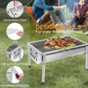 SunJas Holzkohlegrill Edelstahl Holzkohlegrill Tragbar, Produktbild-Vorschau 3